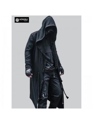 Giacca Uomo Giacca Lunga Rock Cappuccio Hooded Man Unisex Jacket ROCK004B